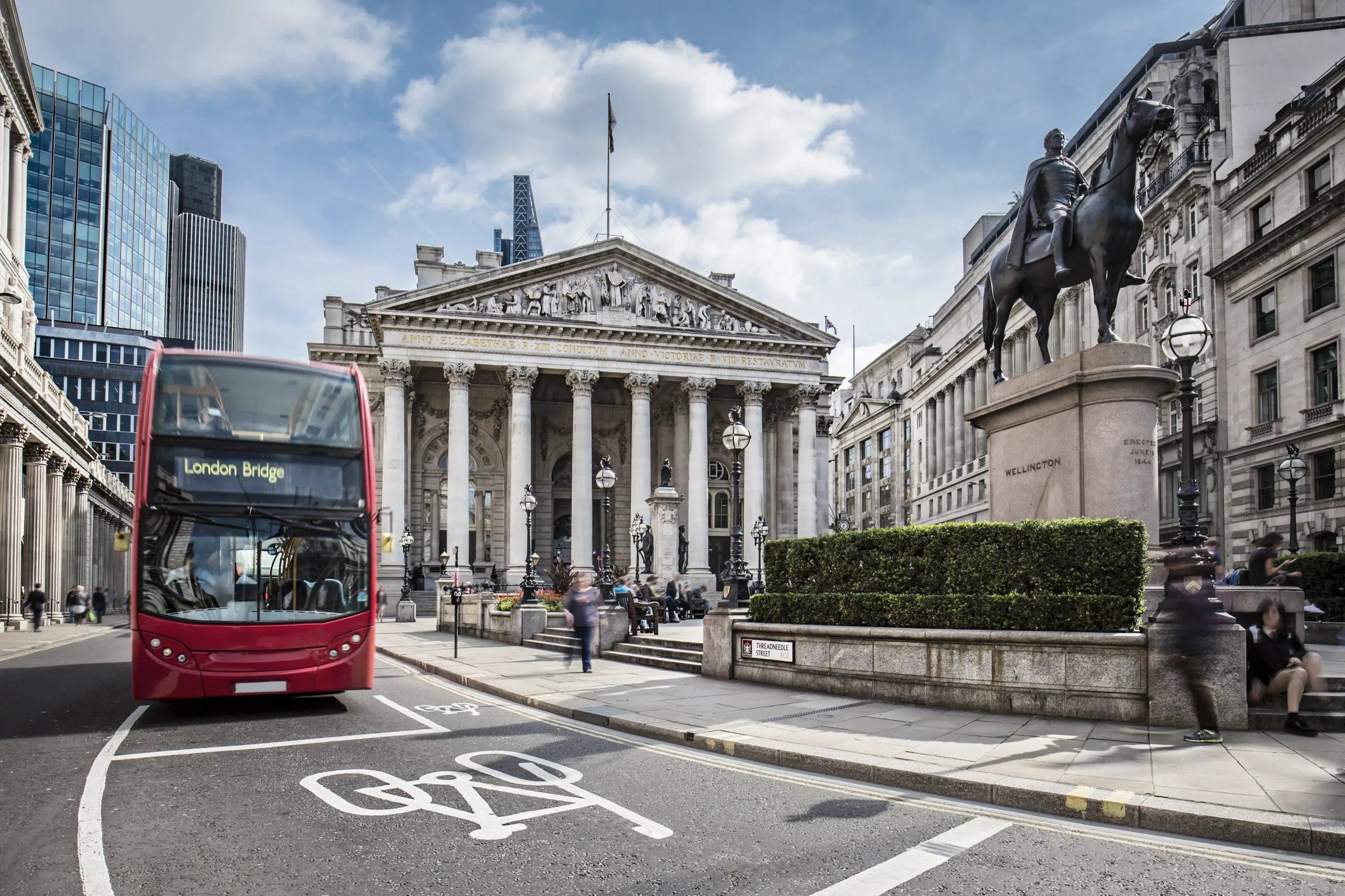 City of London outside Bank of England